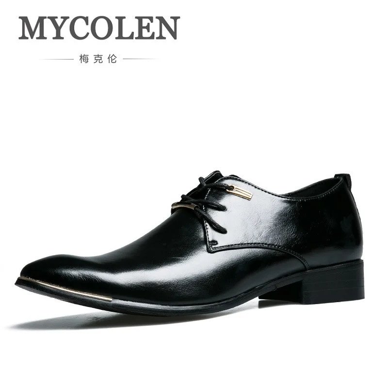 MYCOLEN Luxury Brand Men Dress Shoes Oxford Italian Leather Man Shoes Formal Footwear Office Shoes For Men Height Increasing 5CM цена MYCOLEN Luxury Brand Men Dress Shoes Oxford Italian Leather Man Shoes Formal Footwear Office Shoes For Men Height Increasing 5CM цены онлайн