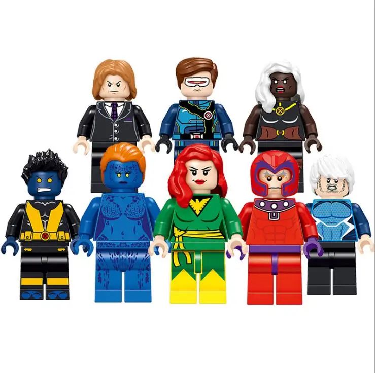 

Legoings 8pcs Marvel X-men Magneto Professor X Mystique Quicksilver Phoenix Building Blocks Toys for Children