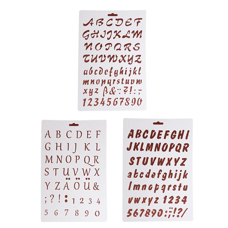 

Facemile 3PCS Bakeware Baking Kitchen Accessories Number Russian Letter Fondant Cake Decorating Tools Cake Stencil Template