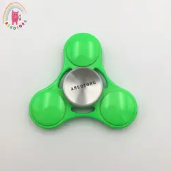 Anuotong Nieuwe металла Непоседа счетчик зеленый Tri-Spinner EDC руки Spinner Для аутизма и дети/СДВГ анти-стресс игрушки