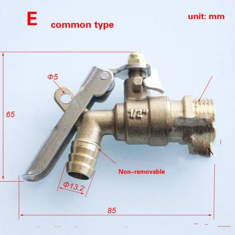 Открытый сад общественных мест запираемый 1/2 дюймов кран заблокированный латунный водопроводный кран