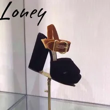 Loney New Black Velvet Sexy Platform Women Summer Sandals Open Toe Buckle Strap Chunky Heel HIgh Heel Sandals Shoes Women women luxury open toe one strap champagne gold chunky heel sandals ankle strap buckle thick high heel sandals dress shoes