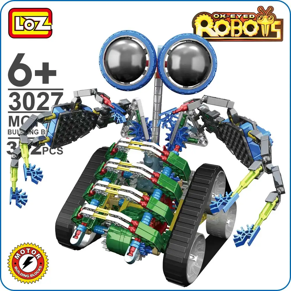 LOZ Blocks Motor Building Block Set Turbo Robot Toy Gear Brick Children