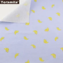 TERAMILA – sac de nappe et oreiller violet, tissu en coton et lin, matière de couture, motifs de bananes