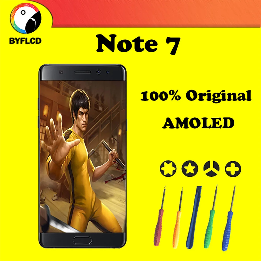 

100% Original Lcd For Samsung Note7 Note 7 FE N930 N930F Display For Samsung Galaxy Note 7 screen Touch Display Assembly replace