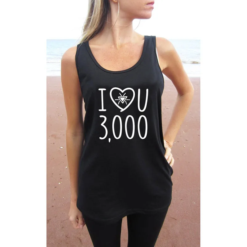 

I LOVE YOU THREE THOUSAND TIMES Summer Tank Tops Avengers:Endgame Ironman Tank Tops Women and Man's Fashion Cotton Homme Clothes