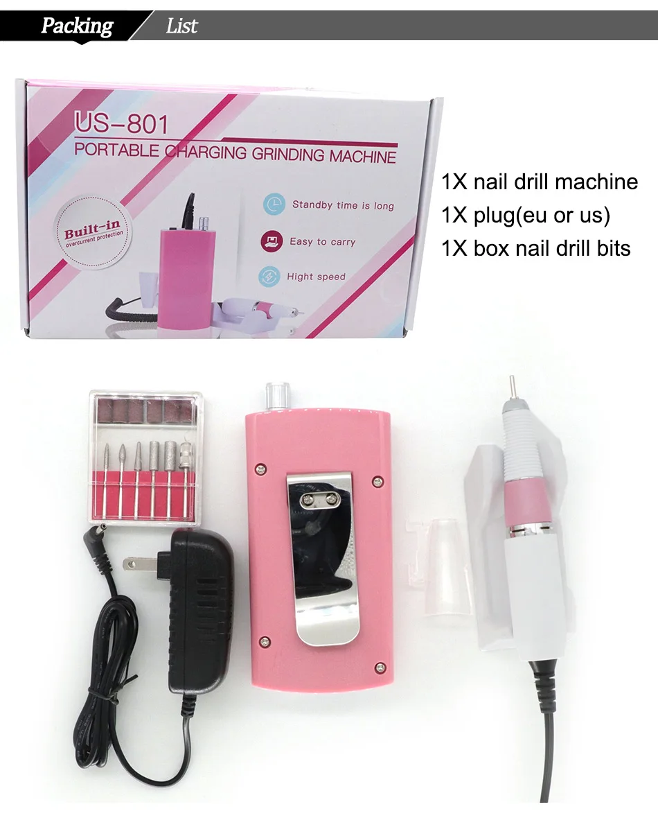 Brocas elétricas p/ manicure e acessórios