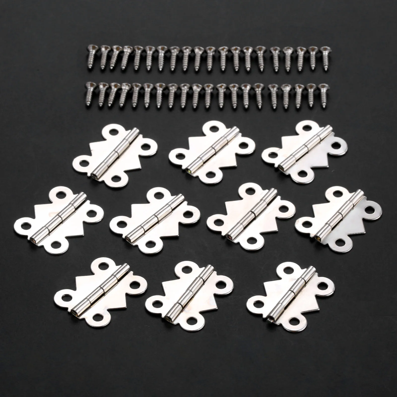 

4Pcs Antique Wooden Box Gift Packaging Cabinet Drawer Jewelry Box Hinge For Furniture Hardware Real Muebles 25x20mm