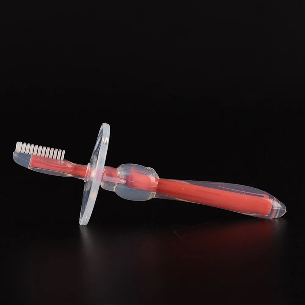 Новые мягкие щетинки детские молочные зубы зубная щетка для ухода за зубами для малышей - Цвет: Розовый