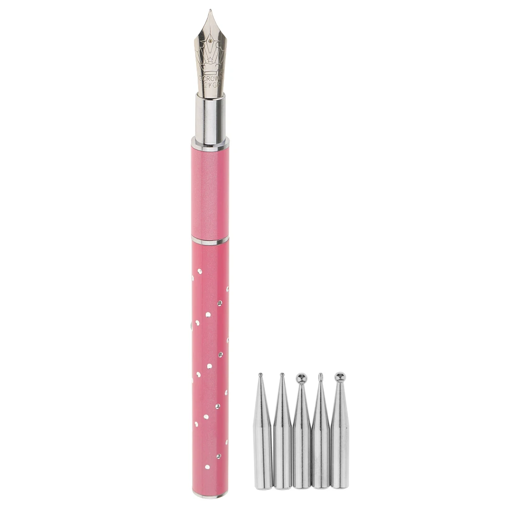 Pink Gel Design Painting Pen Nail Art Brush Set For Salon Manicure DIY Tools