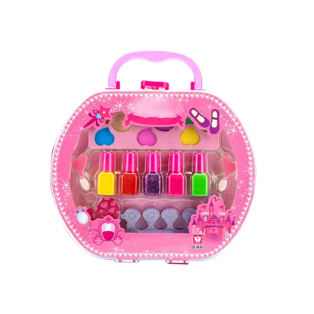  Children's Makeup Cosmetics Toy Tote Bag Storage Princess Stage Show Little Girl Nail Polish Suitab