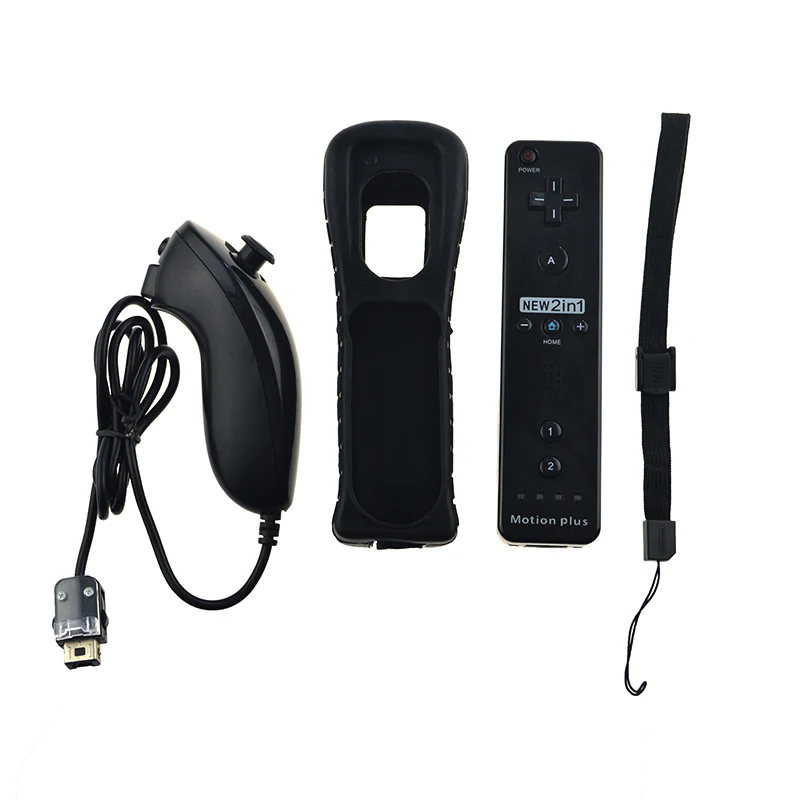 

2 in 1 Wireless Controle Built In Motion Plus Remote Controller For Nintend Wii Bluetooth Remote for Wii Game Accessories