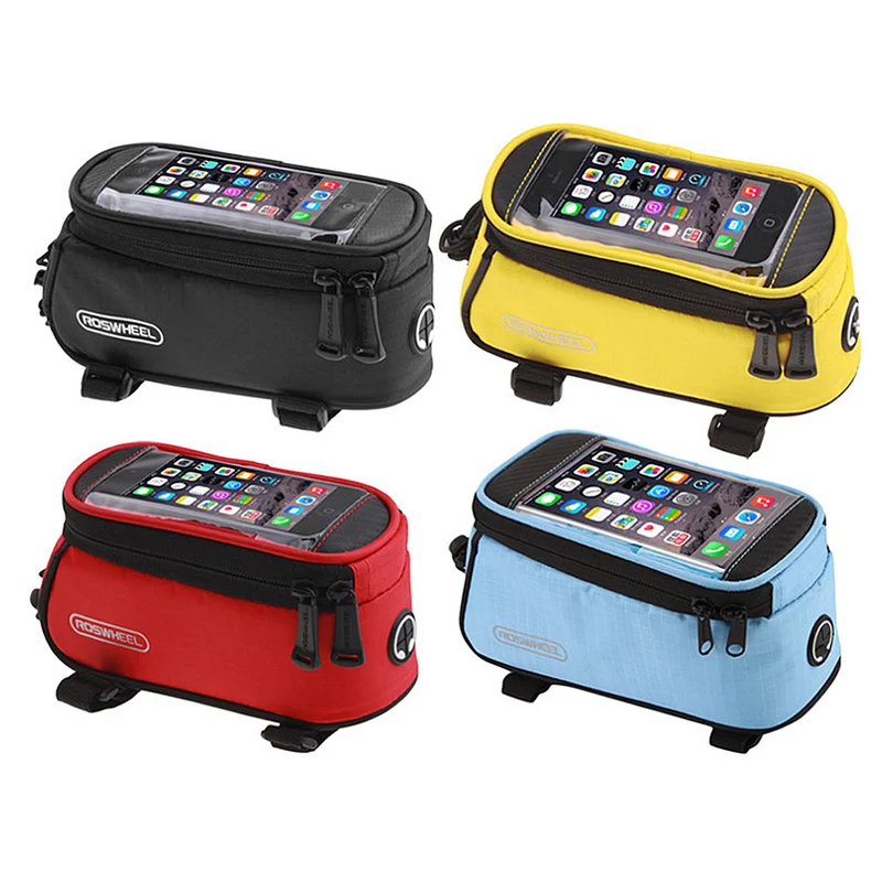 Perfect Waterproof frame front head tube bicycle bag front beam riding mobile phone bag 4.8 / 5.5 inch touch screen bike accessories 3