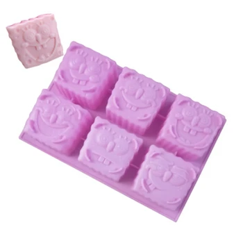 

6 Sponge Baby Shape 3D Silicone Mold DIY Mousse Cake Handmade Soap Mold Food Grade High Quality Silicone Material Easy Clean New