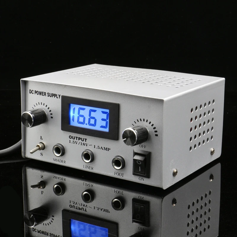 Emily Recommend Sliver Tattoo Power Supply Dual Digital LCD Tattoo Machine Power Supply For Foot Pedal Clip Cord Free Shipping цена Emily Recommend Sliver Tattoo Power Supply Dual Digital LCD Tattoo Machine Power Supply For Foot Pedal Clip Cord Free Shipping цены онлайн