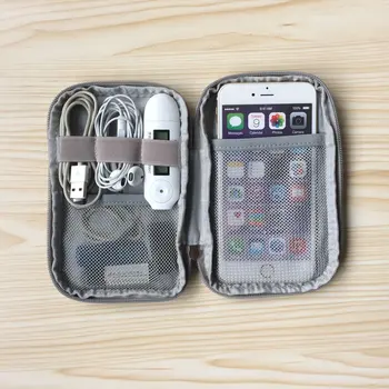 

Travel Kit Small Bag Mobile Phone Case Digital Gadget Device USB Cable Data Cable Organizer Travel Inserted Bag Storage Bag