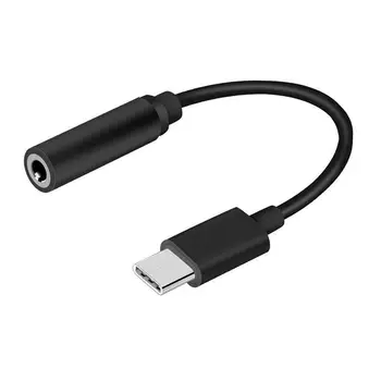 

Type C to 3.5mm Audio cable Earphone Aux Adapter, Headphone Jack Stereo Headset Adapter for Pixel 2/2 XL, HTC U11/U12 Plus, Moto
