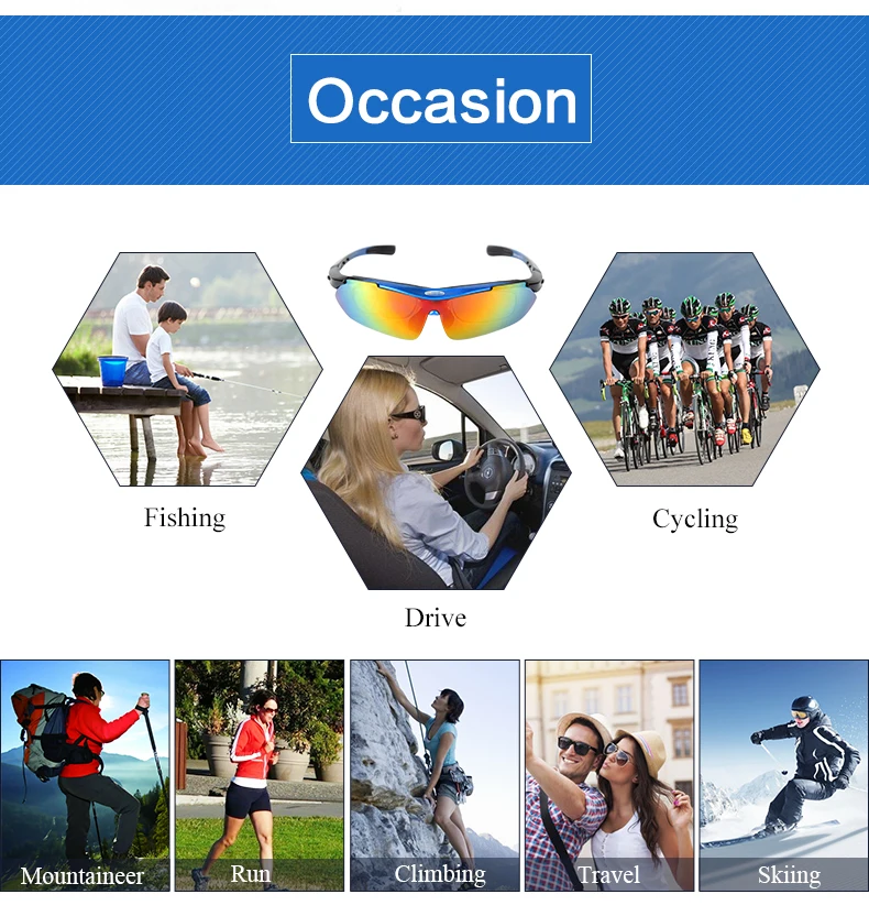 OBAOLAY Polarized Cycling Glasses Bike Eyewear Outdoor Sport Riding Bicycle Goggle Fishing Sunglasses 5 Lens Gafas de ciclismo