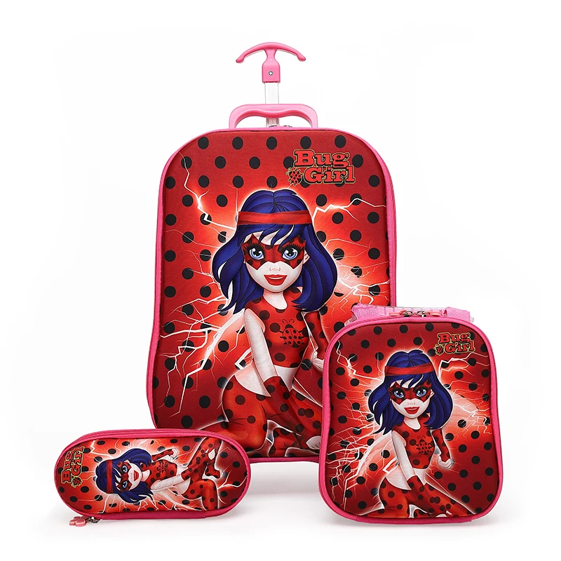 

Kids Rolling Case Kid's Trolley Case Children Travel Suitcase School Wheeled Backpack Bag Mochila Kid's Trolley Bags with Wheels