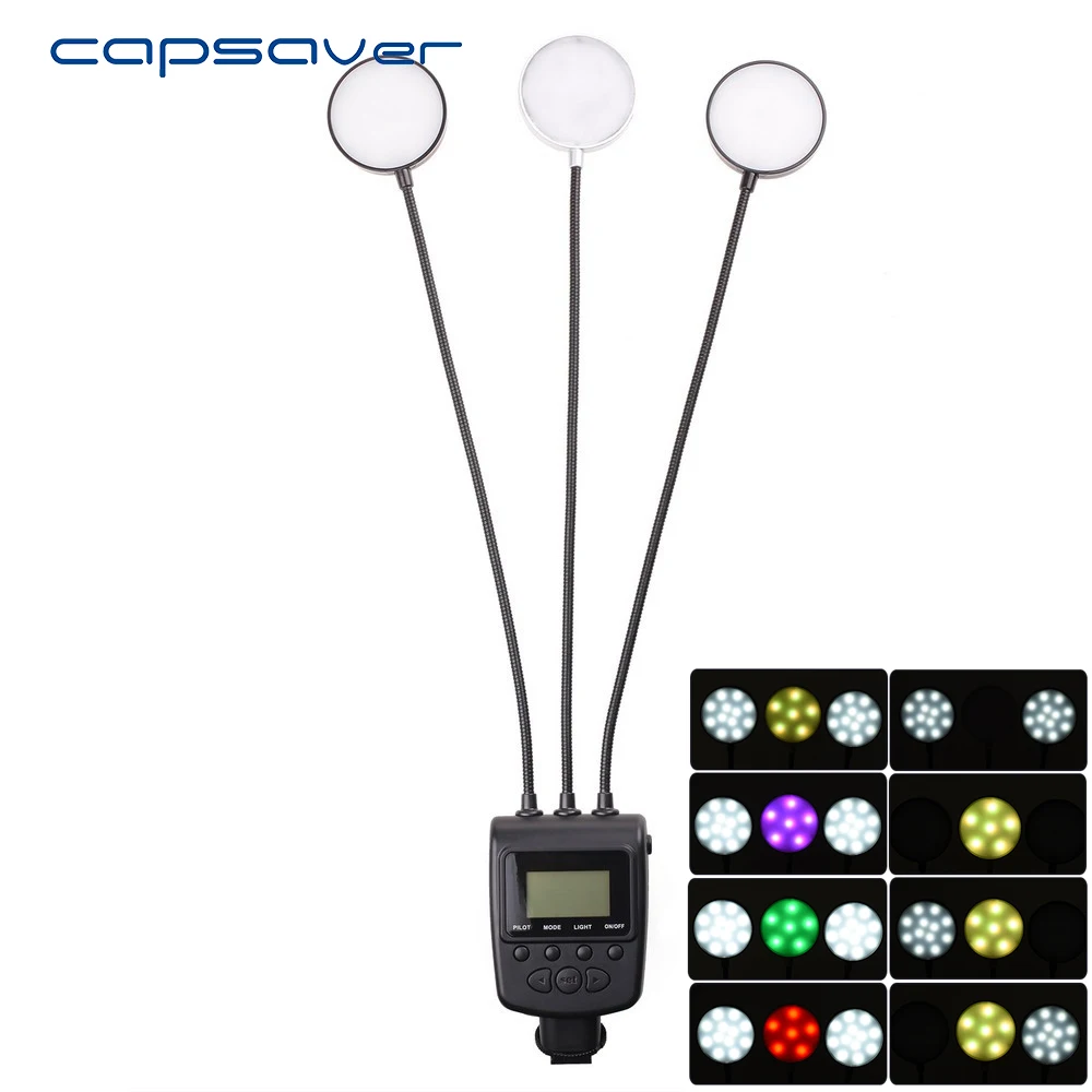 

capsaver ML-3DS LED Macro Flash Light Speedlite for Canon Nikon Panasonic Olympus Sony Camera Close-up Photography Flashlight