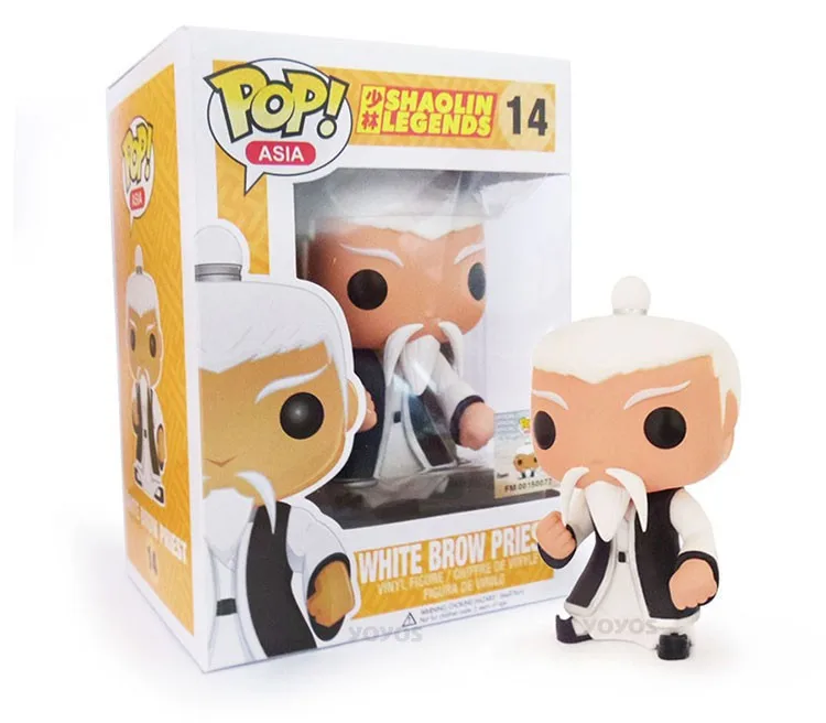 Оригинальный Funko POP ASIA SHAO LIN - WHITE BROW PRIEST Виниловая фигурка Коллекционная модель
