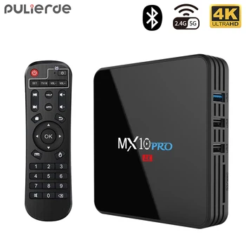 

PULIERDE MX10PRO Android 8.1 TV BOX 4GB 32GB RK3328 H2.65 4K 2.4GHz/5GHz WIFI Set-top box Media Player Smart TV Box BT4.1