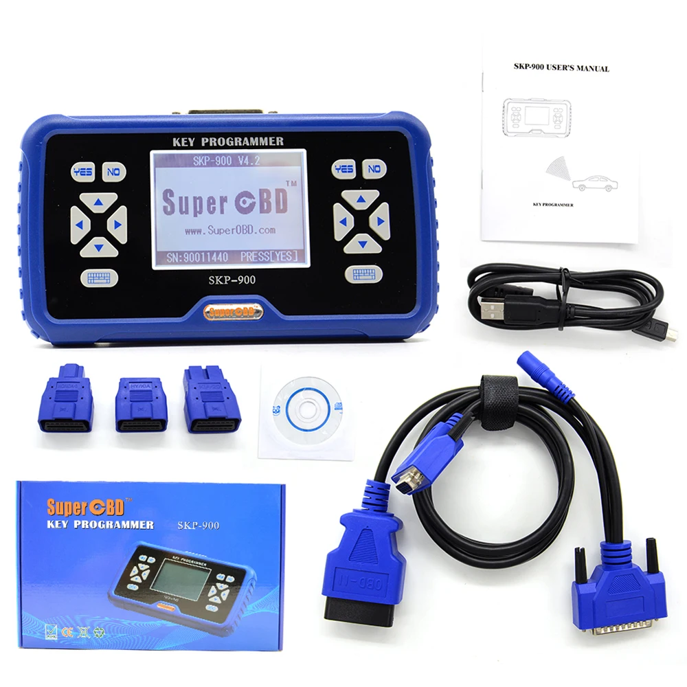 2019 SuperOBD SKP900 OBD2 Ключевые программист SKP-900 ручные Ключевые программист может поддерживать почти все автомобили английский skp900