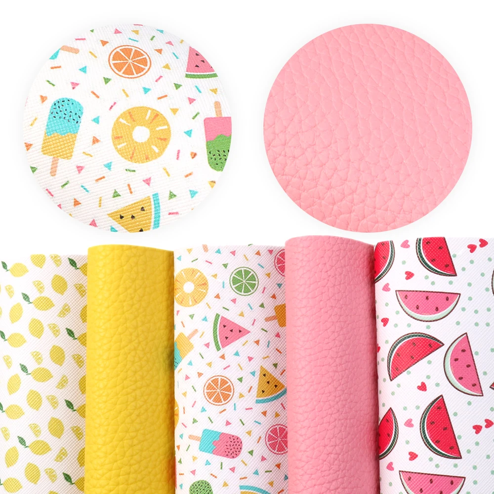 

David accessories 5Pieces/set 20*34cm Watermelon Synthetic Leather Patchwork Hair Bow Handbag Shoes DIY,1Yc7257