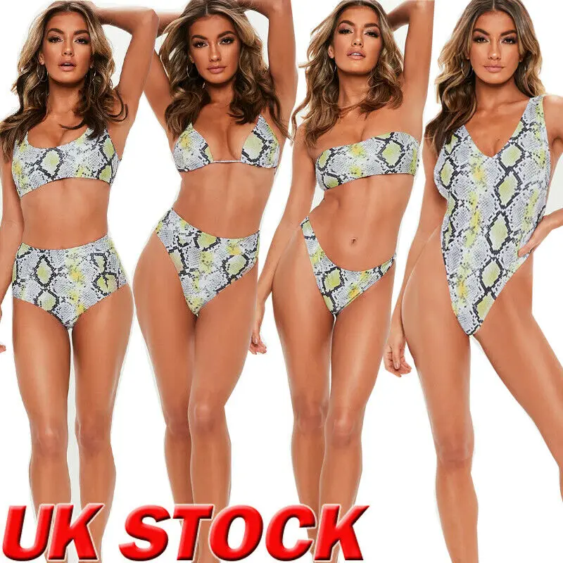 

Hot 2019 Sexy Women Bikini Set Padded Push Up Snake Print Hight Waist Swimsuit Summer Beach Ladies Swimwear Bathing Suit