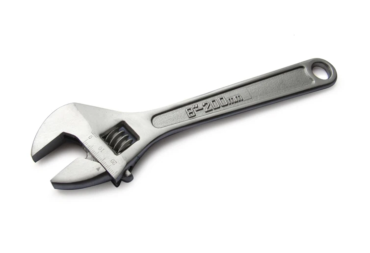 8 Inch 200mm Wrench Monkey Wrench Household With Scale Adjustable