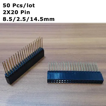 

Hellotronics 50 Pcs/Lot 2x20 Pin Stacking Header for Raspberry Pi B+ Pi 2 Pi 3 Pi 4 Extra Tall Stackable Header Female Header