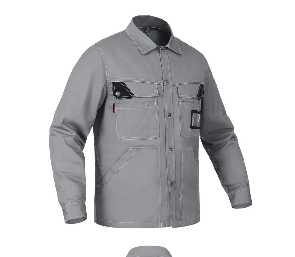 Bauskydd B229 Осенняя мужская рабочая одежда, рубашка с несколькими карманами, рабочая одежда с длинными рукавами, униформа для мужчин, механические строительные комбинезоны