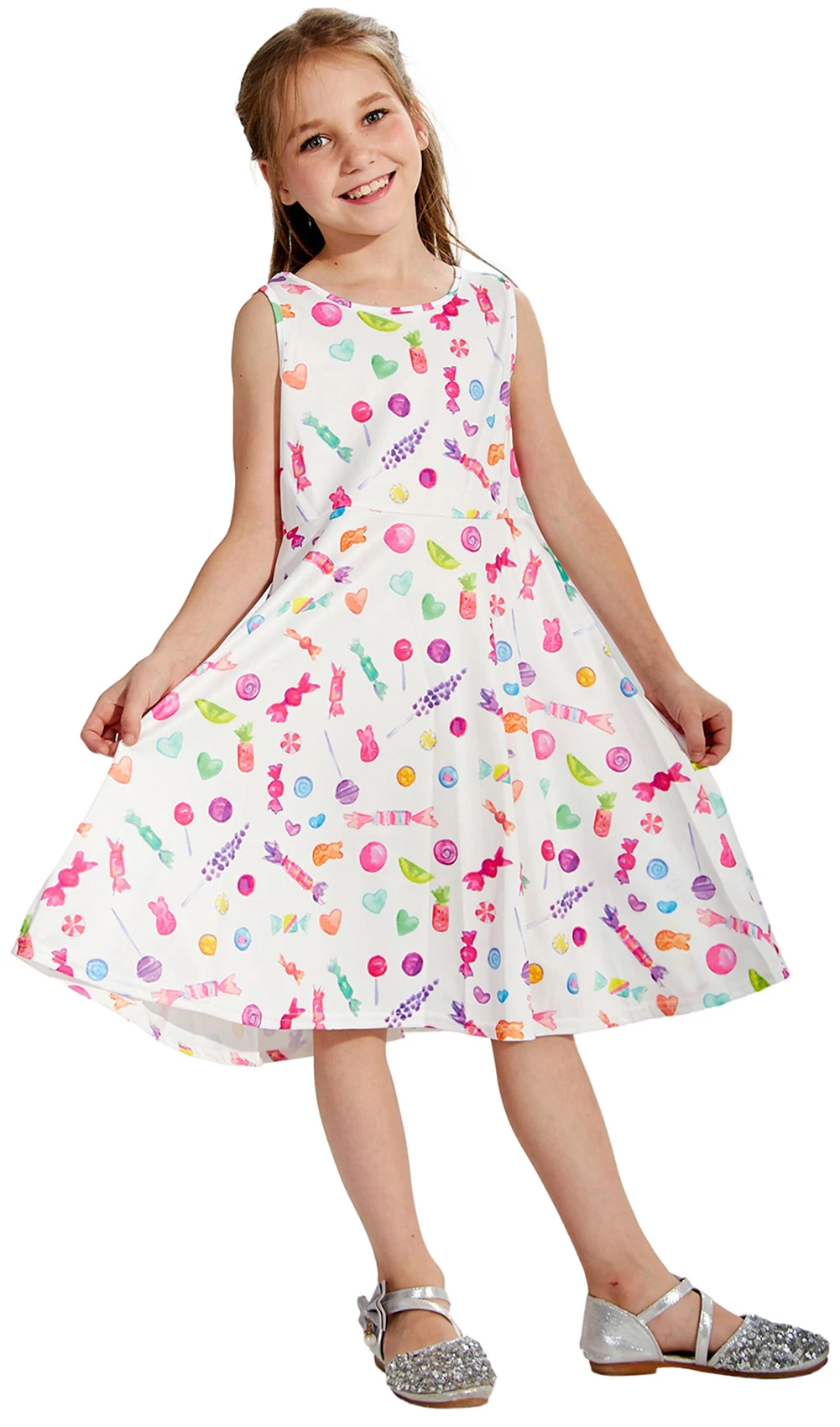 Элегантное платье принцессы с цветочным рисунком для девочек; летнее милое платье ярких цветов для девочек; праздничные вечерние платья для детей; костюм для девочек; одежда для детей