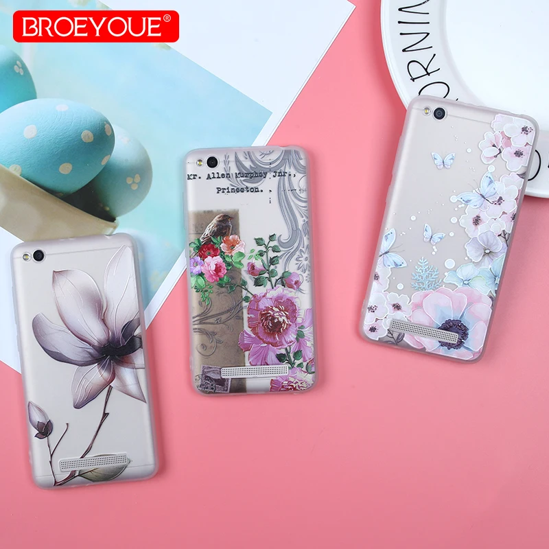

Redmi Note 5 4X 4 3D Relief Silicone Cover For Redmi Note 5 5Plus 4 Pro 4X 4A 5A 6 Pattern Matte Floral Cases For Xiaomi 8 8 SE