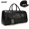 MAHEU High Quality Hand Carry Luggage For Men Cabin Bag Male Duffle Bag Men Travel Handbag Duffle Bag Large Black Pure Leather ► Photo 2/6