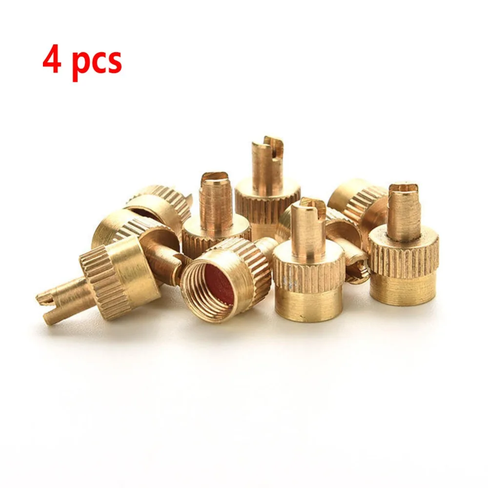 4PCS/Lot Universal Brass Car Truck Bike Motorcycle Tyre Tire Valve Core Caps Wheel Stem Cap Dust Cover #287420 | Автомобили и