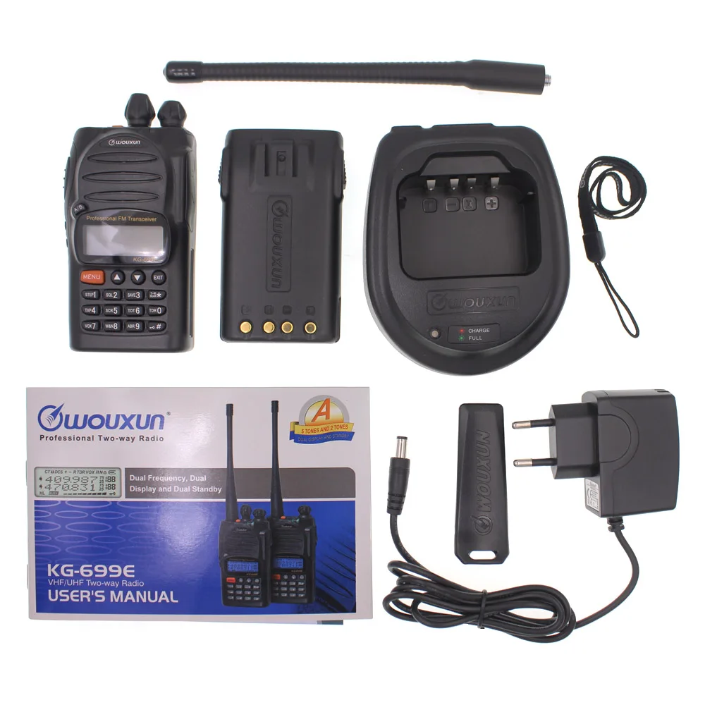 IP55 Водонепроницаемый walky talky профессионалом Wouxun KG-699E 66-88 МГц высокой мощности ручной двусторонней радиосвязи ЖК-дисплей дисплей