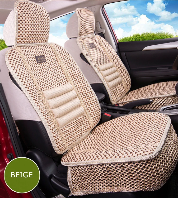 KKYSYELVA 1 шт. передний универсальный чехол для автомобильных сидений летняя поясничная поддержка для офисного домашнего стула Чехлы для подушек шелковые чехлы для сидений