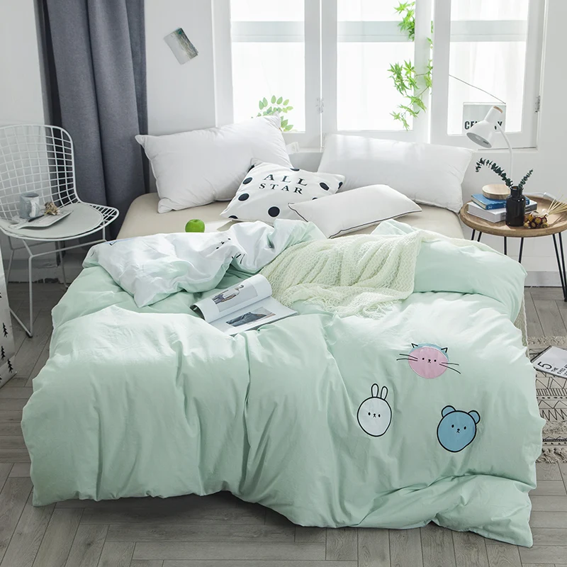 

Animal world cute series cute rabbit duvet cover cotton quilt cover bedding blanket cover#sw
