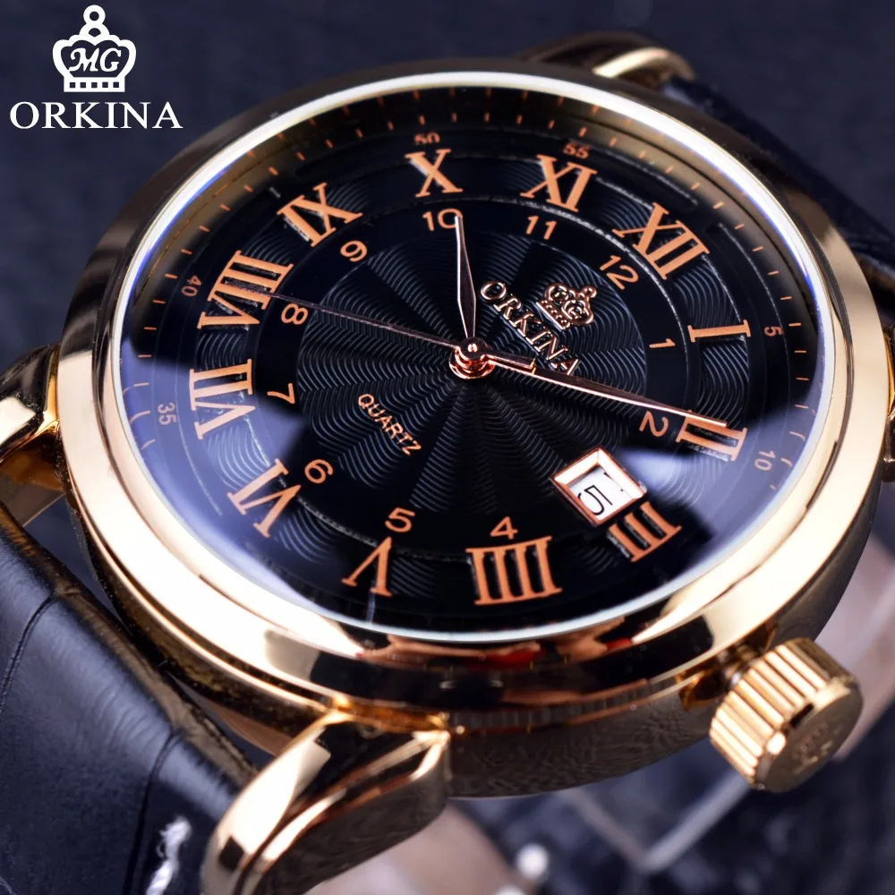 Orkina Classic Roman Series Calendar Display Golden Case Genuine