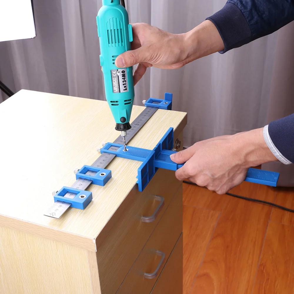 Detachable Hole Punch Locator Jig Tool Drill Guide Sleeve for Cabinet Hardware Wood Drilling Dowelling woodworking tools
