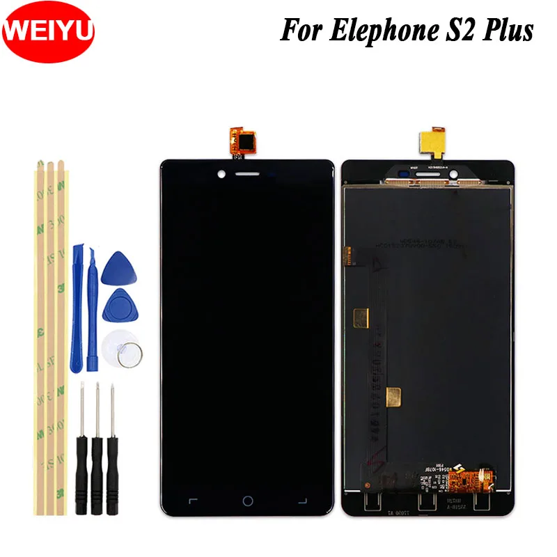 

WEIYU 5.5 inch For Elephone S2 Plus LCD Display + Touch screen Digitizer Assembly Replacement+Tools+3M Tape For Elephone S2 Plus