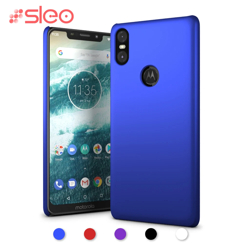 

SLEO For Motorola One P30 Play Case Ultra Thin Hard Plastic Back Cover Case for Motorola Moto One Coque Funda 5.9"