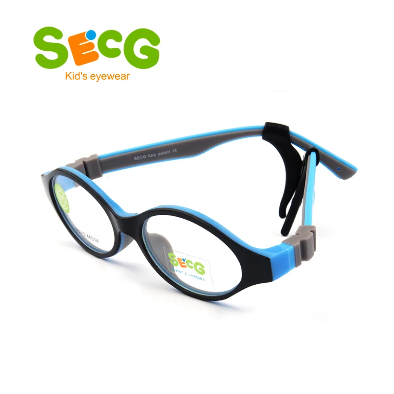 

SECG Cute Round Optical Glasses Frame Soft Flexible Silicone Kids Glasses Transparent Children Frame Eyeglasses Spectacles