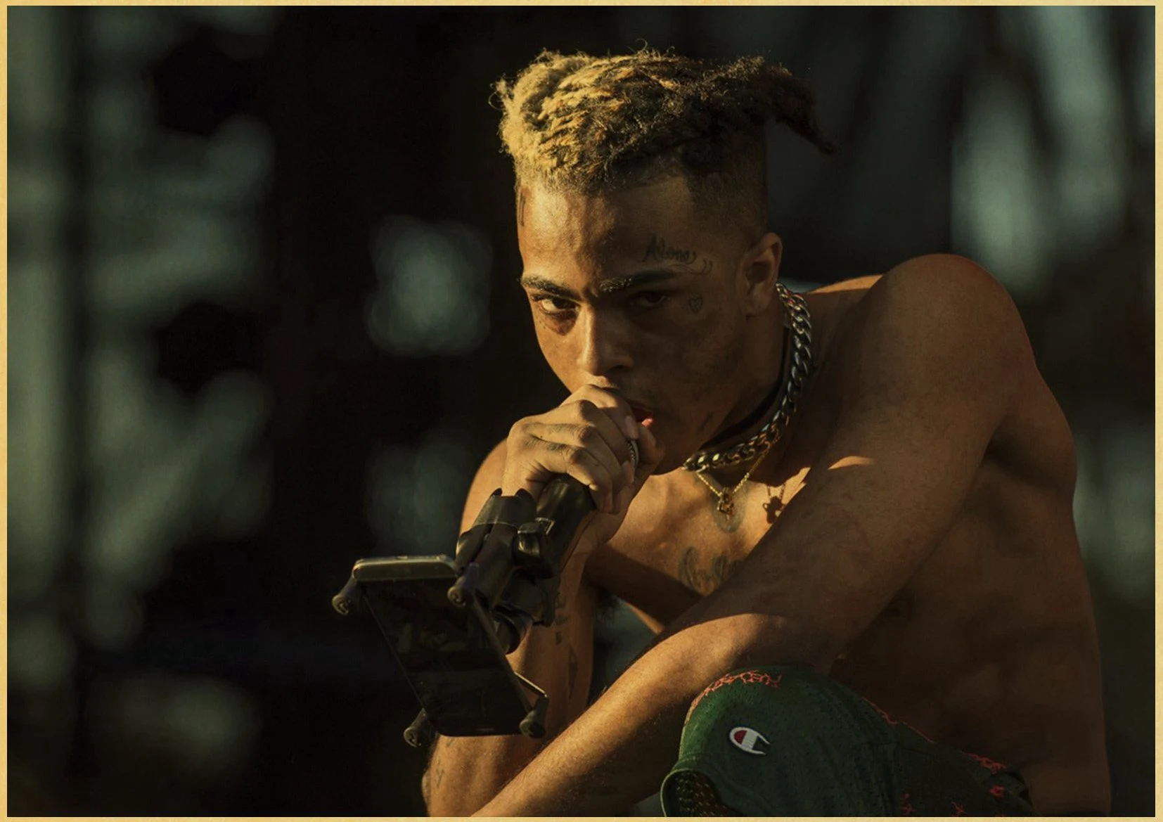 Классический американский рэппер Xxxtentacion Ретро плакат крафт-бумага наклейка для украшения дома стикер на стену - Цвет: E074