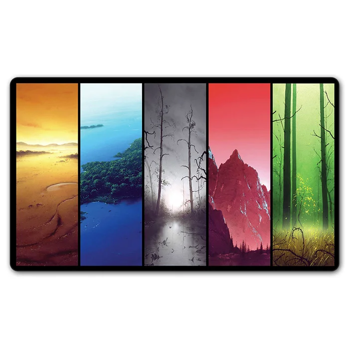 Магические Гильды равника символики зоны прокси Мана карты игры собрать игровой коврик ygo mgt tcg большой стол геймпад Коврик Для Мыши игровые коврики - Цвет: Unhinged Lands