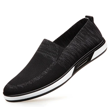 

2019 Men's Sports Shoes Flying Woven Walking Shoes Shock Comfortable Male Sneaker Fashion Jogging Sports Breathable Shoes