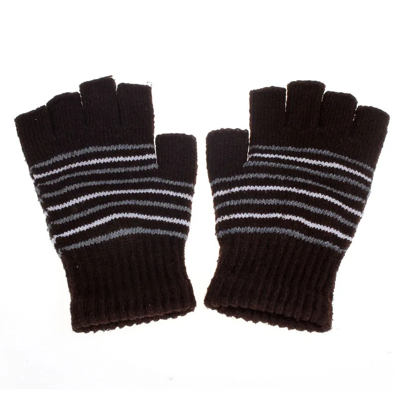И 40 креативные перчатки с подогревом, 5 В, с питанием от USB, женские теплые зимние вязаные шерстяные перчатки без пальцев, женские перчатки