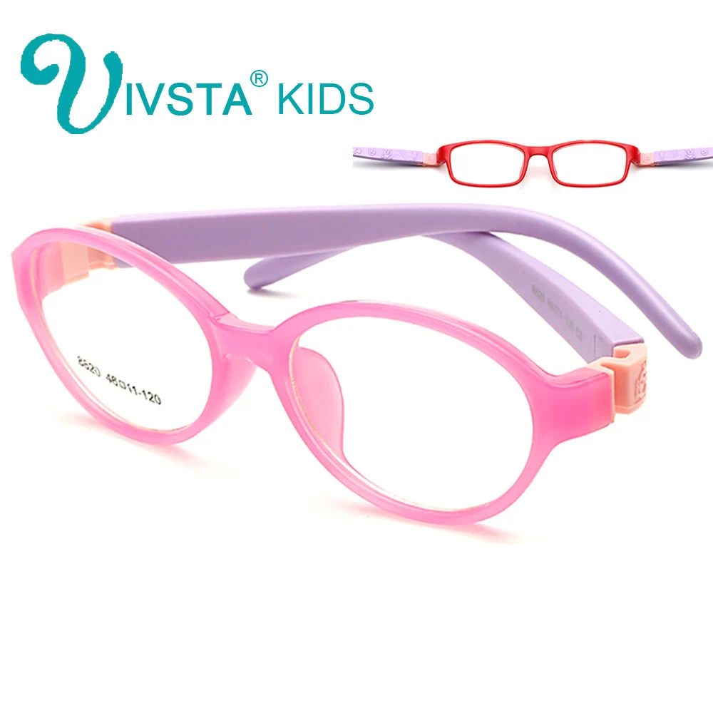 

IVSTA Bendable Round Light Child Glasses frame kids frames eyewear Flexible TR rubber optical lense No Screw safe Light 8820