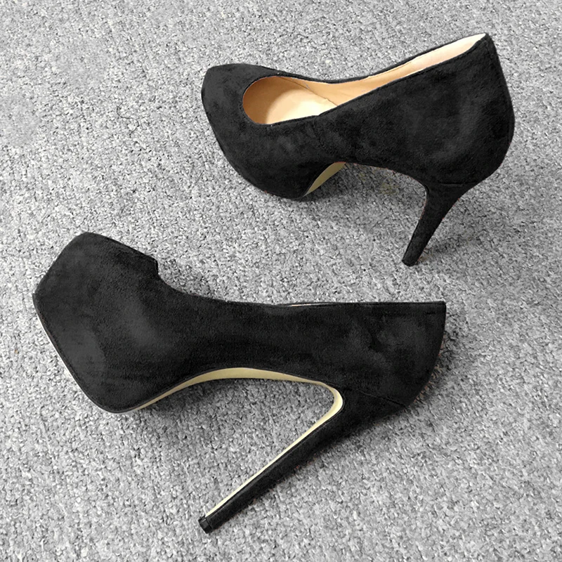 LAIGZEM/Женская обувь на каблуке женские туфли-лодочки вечерние туфли на платформе и высоком каблуке под платье Tacones Mujer; большие размеры 34-52